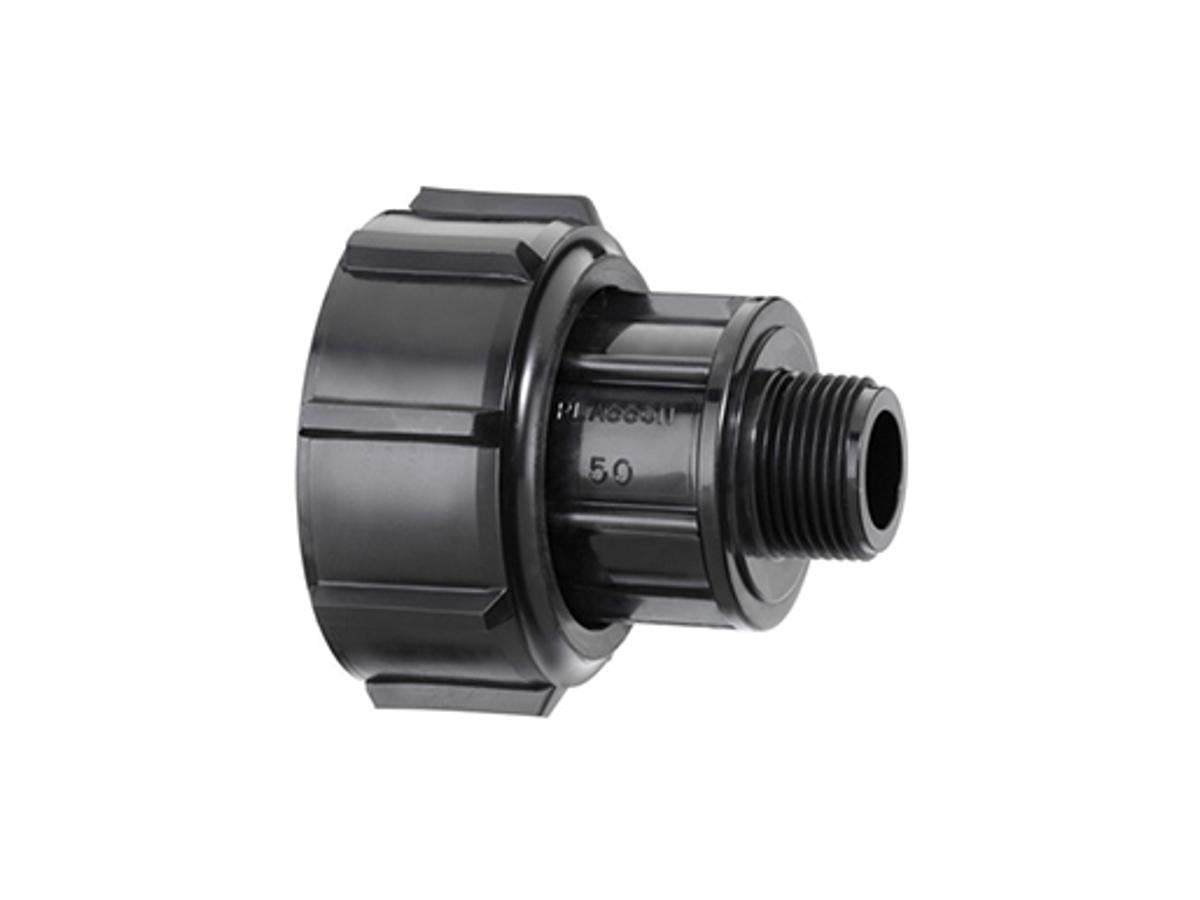 Plasson BARREL UNION ADAPTOR M-THREADED METRIC 40-1.1/4"