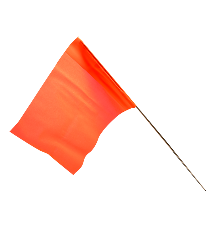 Plain Marker Flags Bdl 100 Orange Glo
