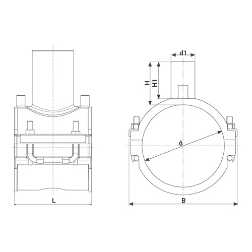 Plasson BRANCH SADDLE EF 200-63