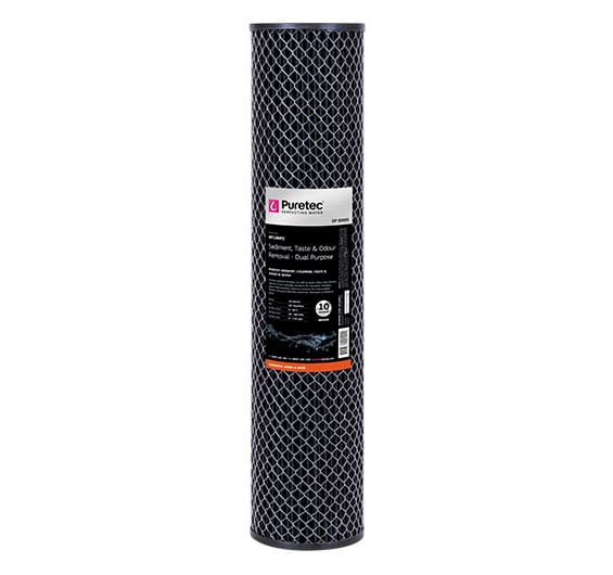 Dual Purpose Carbon Large Dia 4.5" Cartridge, 20", 10um