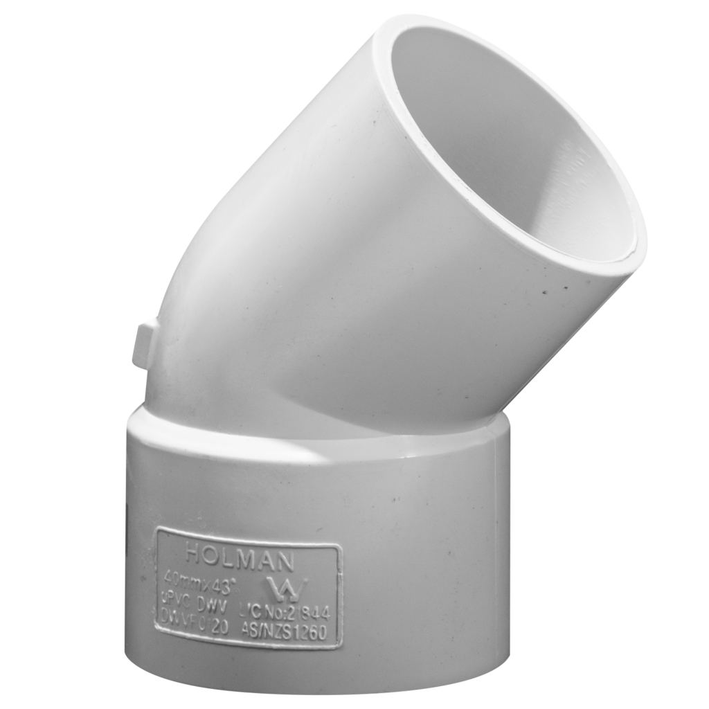 DWV Bend M&F Plain 150mm 43Deg