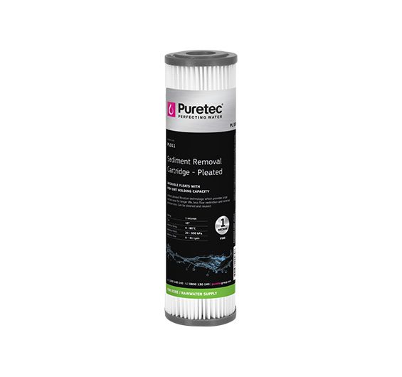 Pleated Large Diameter 4.5" Cartridge, 10", 50um