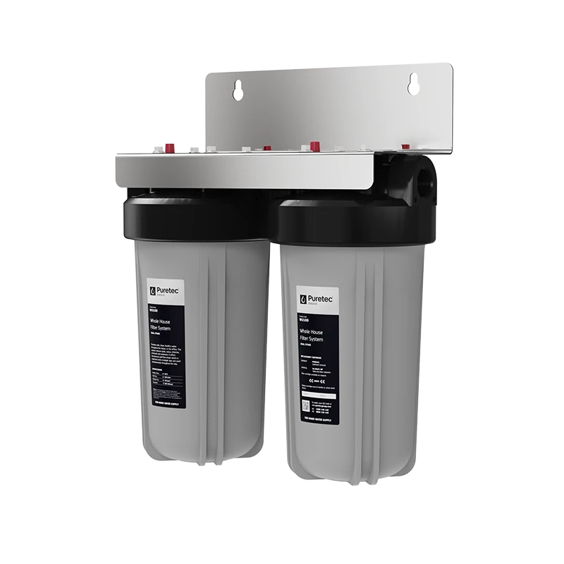 Twin 10" Large Dia Housing 40mm conn + filters for Rainwater