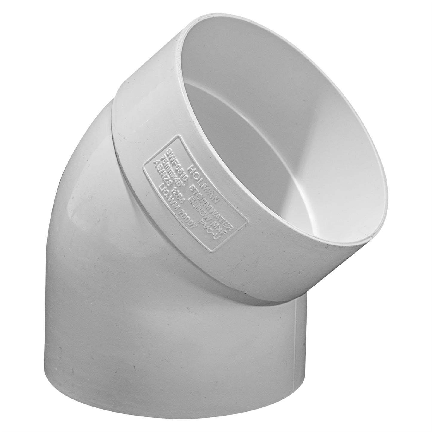 Storm PVC Elbow M&F 75mm 45Deg