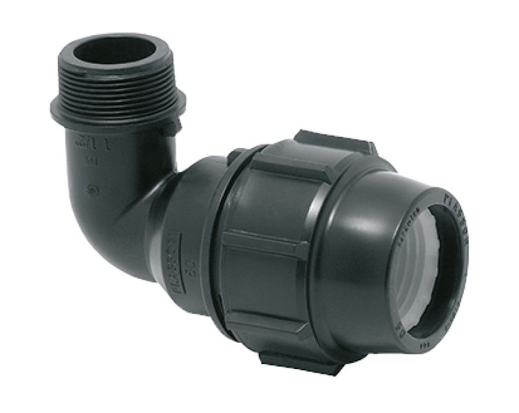 Plasson 90° ELBOW MALE METRIC 50-1.1/2"