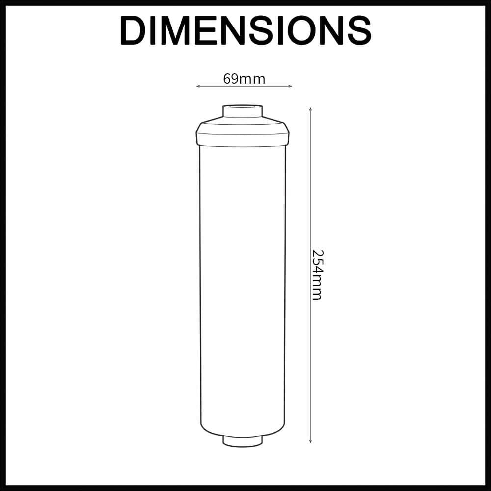 Inline KDF/GAC Replacement Cartridge, 1/4 QC tube, Suits X3