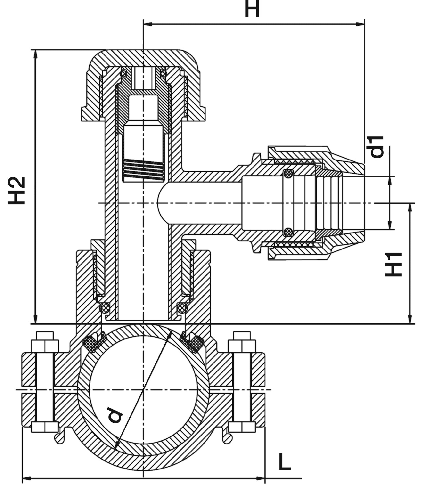 Plasson SADDLE TAPPING MECHANICAL PP SWIVEL METRIC 140X32 FOR PE PIPE