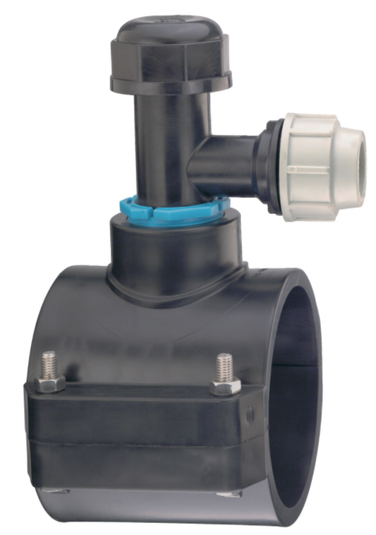 Plasson SADDLE TAPPING MECHANICAL PP SWIVEL METRIC 90X25 FOR PE PIPE