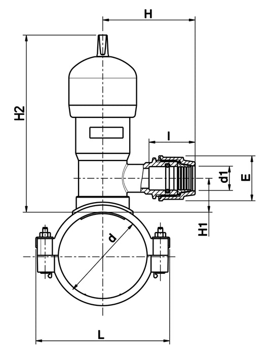 Plasson SADDLE TAPPING VALVE PP MECHANICAL METRIC 140-63