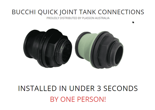 Plasson BUCCHI QUICK JOINT MALE-FEMALE W/ FOOD-GRADE EPDM GASKET 2" X 1.1/2"
