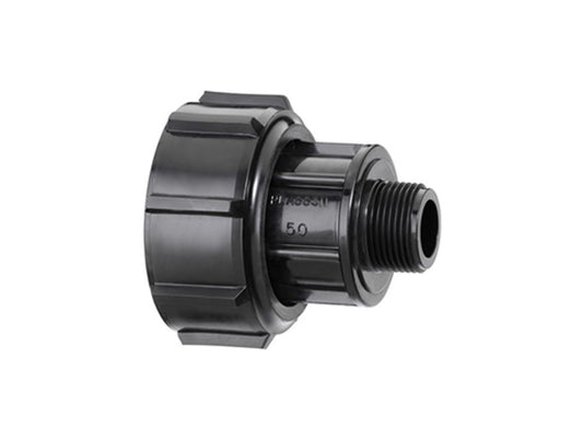 Plasson BARREL UNION ADAPTOR M-THREADED METRIC 40-1.1/4"