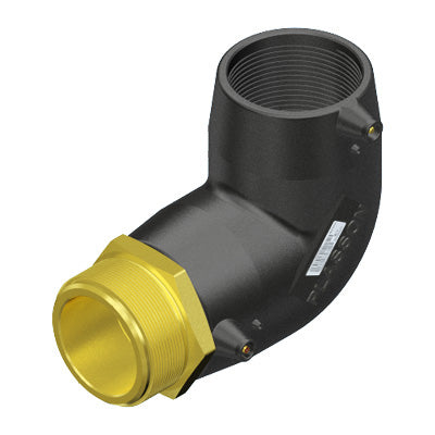 Plasson 90° ELBOW MALE TRANSITION EF BRASS 32-1/2"