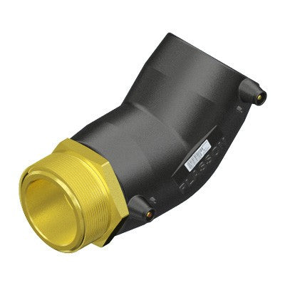 Plasson 45° ELBOW MALE TRANSITION EF BRASS 32-1"