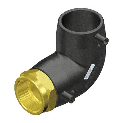 Plasson 90° ELBOW FEMALE TRANSITION EF BRASS 63-1.1/2"