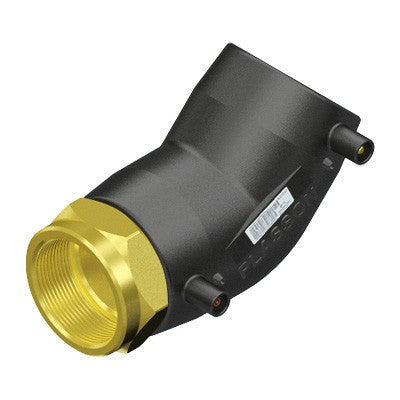 Plasson 45° ELBOW FEMALE TRANSITION EF BRASS 40-1.1/4"