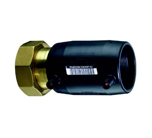 Plasson 45° ELBOW FEMALE TRANSITION EF BRASS 63-1.1/2"