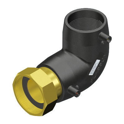 Plasson 90° ELBOW FEMALE TRANSITION EF BRASS 50-2"
