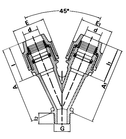 Plasson Y FITTING MALE METRIC 25-25-3/4"