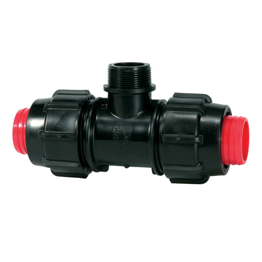 Plasson TEE RURAL M-THREADED OFFTAKE 1"-1/2"-1"