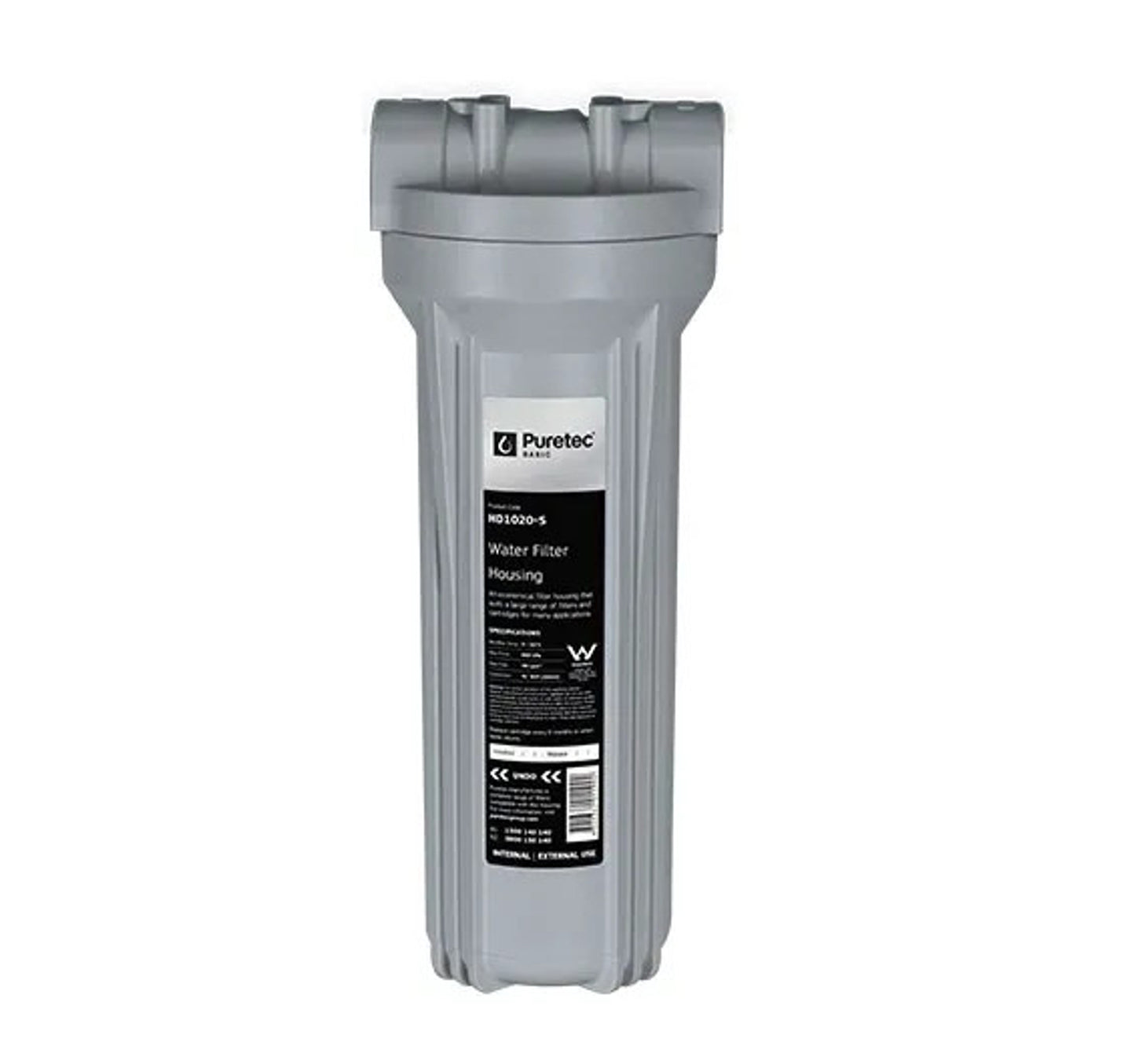 Standard Dia 10" Filter Housing, Silver, 1/4" conn