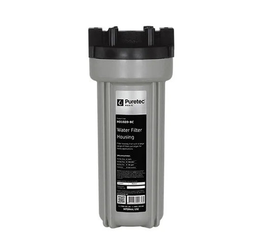 Standard Dia 10" Filter Housing, 3/4" conn, Button Relief