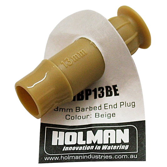 13mm Barbed End Plug Beige