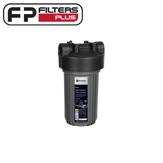 Large Diameter Grey Filter Housing, 10", 1.5" conn