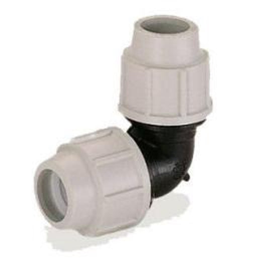 Plasson PLASSON 90° ELBOW UNIVERSAL ADAPTOR 25 PE x 27-35