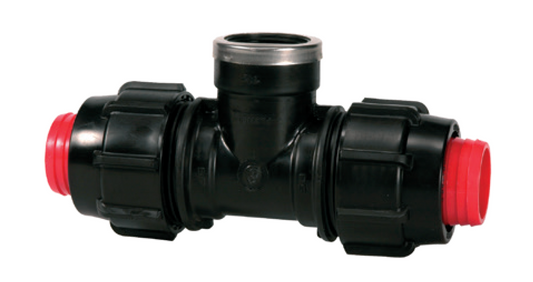 Plasson TEE RURAL F-THREADED OFFTAKE 1.1/2"-1"-1.1/2"