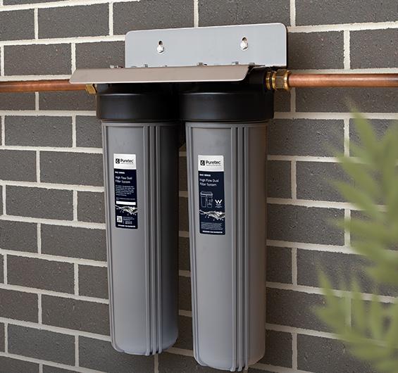 Whole House Rainwater Filter 1" conn, 20" Lge Dia, PL20MP2 + PX01MP2 incl, 140 lpm