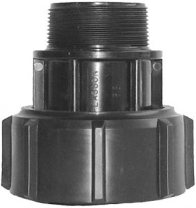 Plasson BARREL UNION ADAPTOR M-THREADED METRIC 50-1.1/2"
