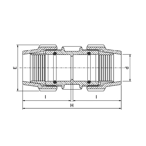 Plasson COUPLER METRIC 25-25