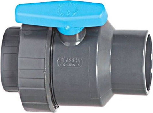 Plasson VALVE SINGLE UNION PVC METRICx F-THREADED 40 PE-1.1/4" BSP