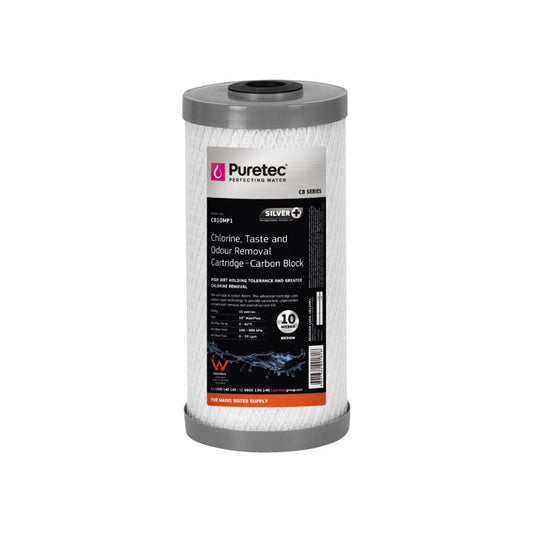 Extruded Carbon Standard Dia 2.5" Cartridge, 10" 0.5um Cyst & Lead redn