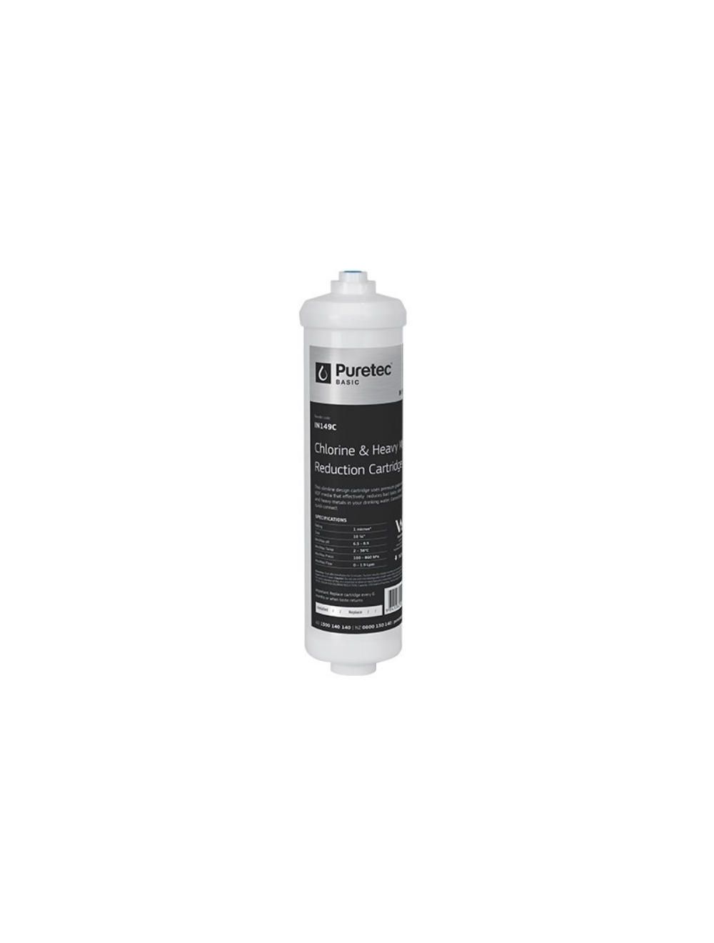 Inline KDF/Granular Carbon Cartridge, 10", 1/4 BSPF