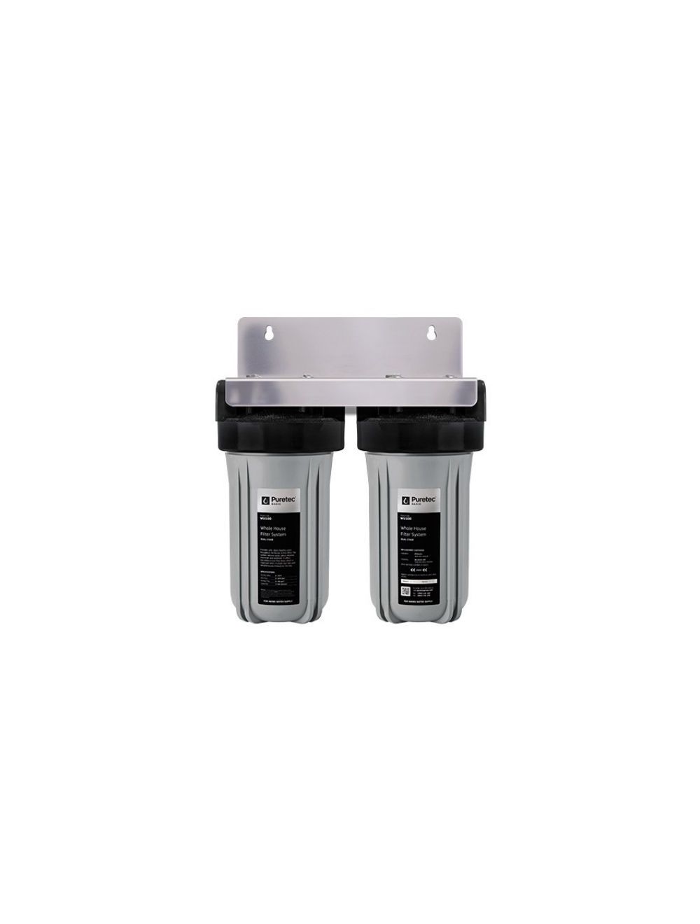 Twin 10" Large Dia Housing 25mm conn + filters for Mains Water