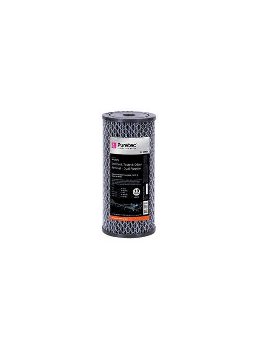 Dual Purpose Carbon Large Dia 4.5" Cartridge, 10", 10um