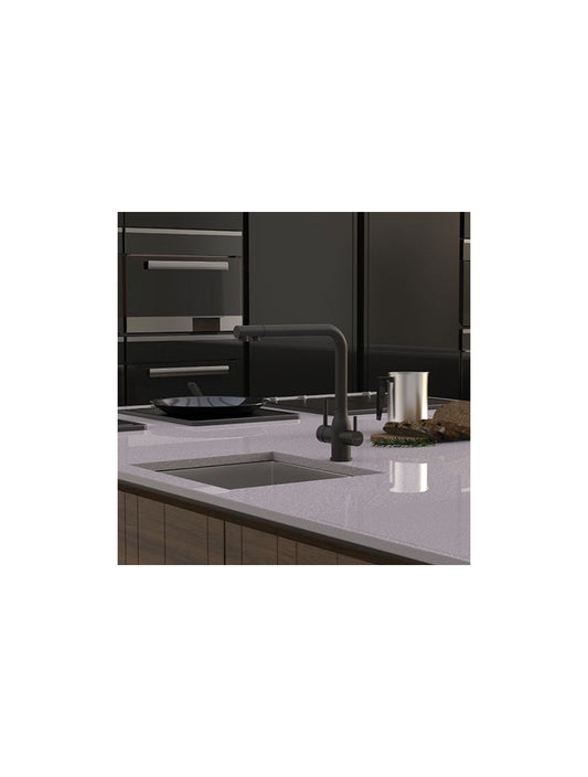 Compact, Quick-Change Water Filter with the ELITE-20GM three-way Kitchen Mixer Tap